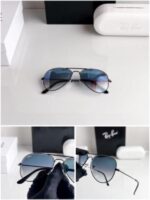 RAYBAN AVIATOR 3025 BLACK BLUE SHADED - Image 4