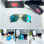 RAYBAN 3648 MARSHAL GOLD SKY-BLUE GLASSES - Image 3
