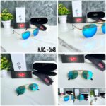 RAYBAN 3648 MARSHAL GOLD SKY-BLUE GLASSES - Image 4