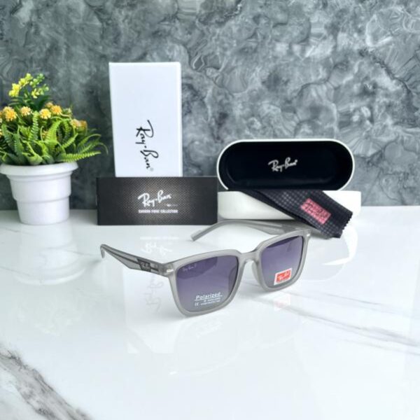 RAYBAN 1019 STORE HIT LUXURY EDITION GRAY FRAME BLACK SHADED GLASSES