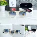 RAYBAN 3648 MARSHAL GOLD BLUE SHADED GLASSES - Image 4