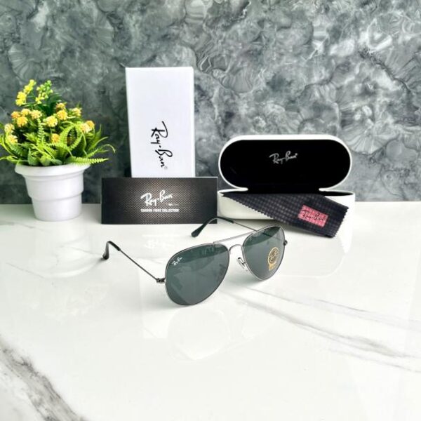 RAYBAN AVIATOR 3026 GUN BLACK FRAME BLACK GLASSES