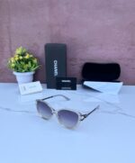 CHANE_L 9199 LUXURY EDITION TRANSPARENT BRWON BLACK SHADED GLASSES - Image 9