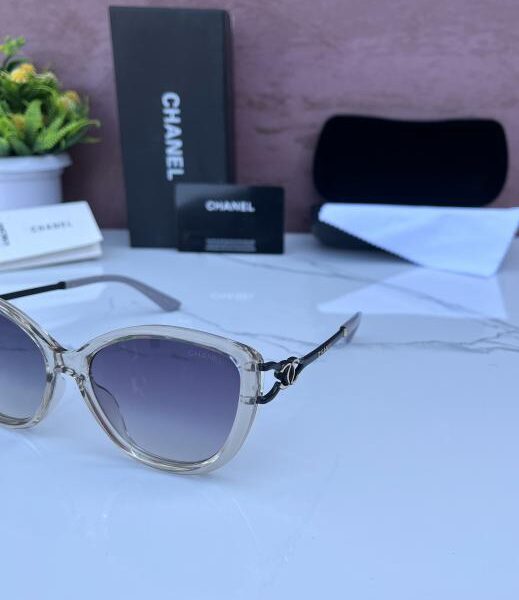 CHANE_L 9199 LUXURY EDITION TRANSPARENT BRWON BLACK SHADED GLASSES
