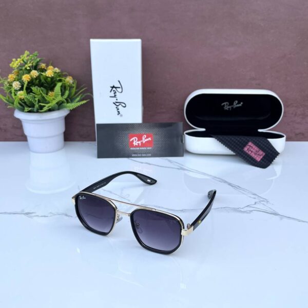 RAYBAN FERRARI 2030 GOLD BLACK SHADED GLASSES
