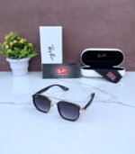 RAYBAN FERRARI 2030 GOLD BLACK SHADED GLASSES - Image 9