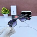 RAYBAN FERRARI 2030 GOLD BLACK SHADED GLASSES - Image 4