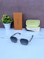 LOUIS_ VUITTON 3809 LIMITED EDITION SILVER BLUE SHADED GLASSES