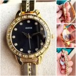 GUCC_I LADIES JAPAN MOVEMENT GOLD BLACK - Image 4