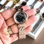 GUESS LADIES WATCH ROSE GOLD BLACK
