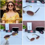 RAYBAN 1665 FERRARI EDITION GOLD BROWN SHADED GLASSES