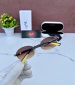 RAYBAN 1665 FERRARI EDITION GOLD BROWN SHADED GLASSES - Image 7