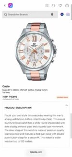Casio Edifice Chronograph JAPAN - Image 5