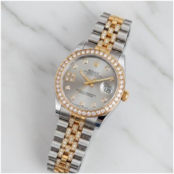 Role_x Oyester Perpetual Date Just 2Ton-Gold-Grey