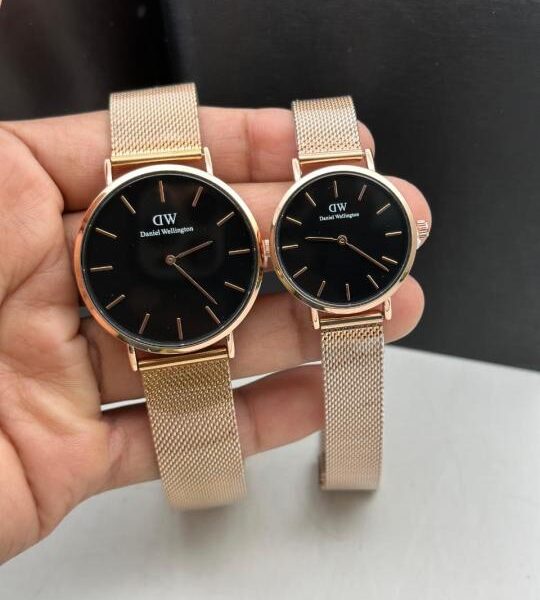 Daniel Wellington DW Couple Rosegold Black