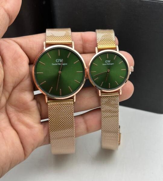 Daniel Wellington DW Couple Rosegold Green