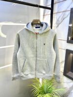 Louis_Vuitton Logo Imported Grey Super Premium Hoodie F3239-GY