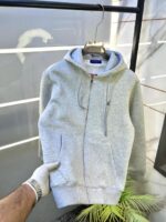 Louis_Vuitton Logo Imported Grey Super Premium Hoodie F3239-GY - Image 2