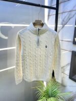 Ralph_Lauren White Imported knitted Super Premium Pullovers F3265-WH