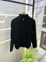 Ralph_Lauren Black Imported knitted Super Premium Pullovers F3265-BL