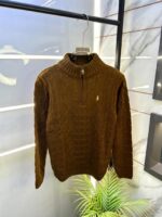 Ralph_Lauren Brown Imported knitted Super Premium Pullovers F3265-BR
