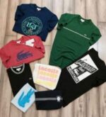 Lacost e TomatoRed Premium Imported 200 GSM Interlock Lycra Fabric Round Neck Printed Logo Tshirt 2663 - Image 6